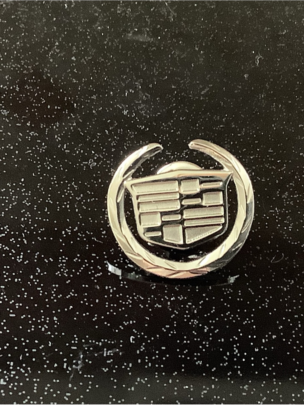 Vintage Cadillac Crest Pin Tie Tack Silver Color Automobiles Dealers Cars